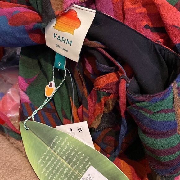 NWT farm rio bird flowers maxi dress small - Picture 11 of 12